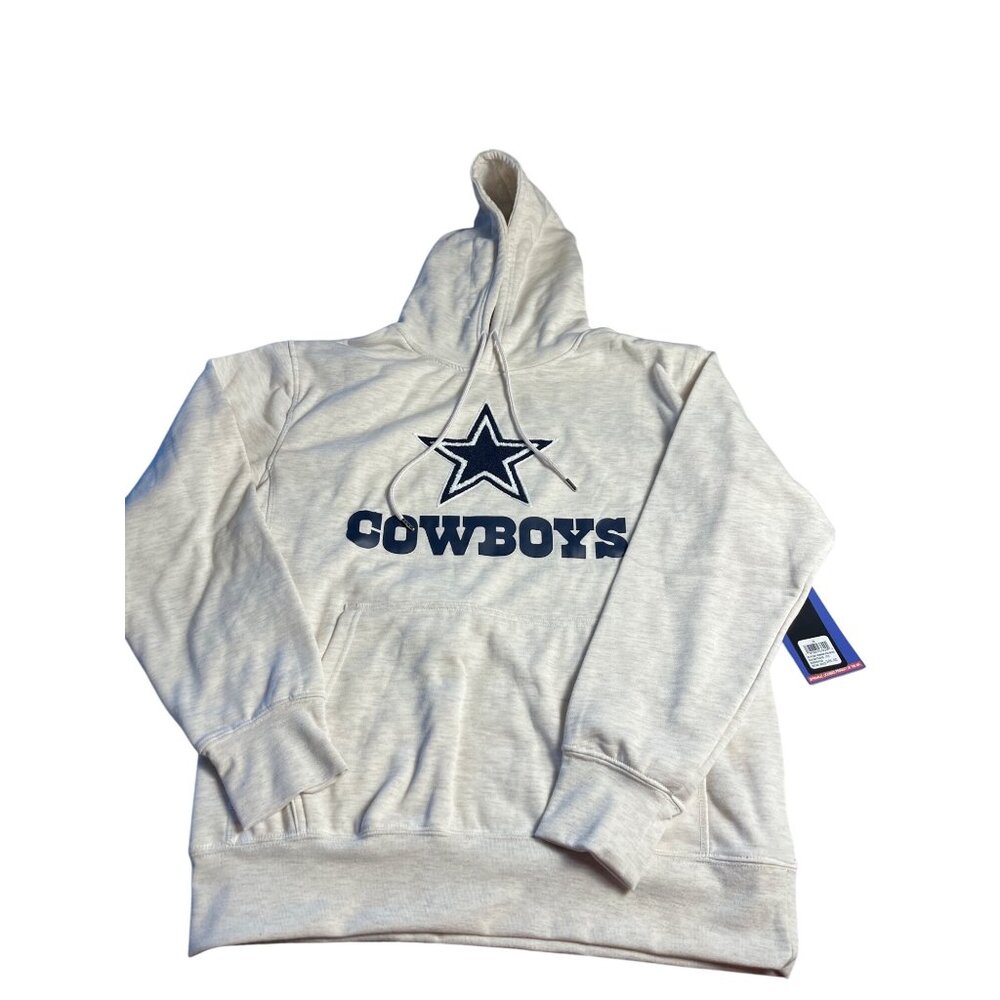 NFL Dallas Cowboys Pullover Hoodie Ultra Game Cream heathered embroidered M NWT